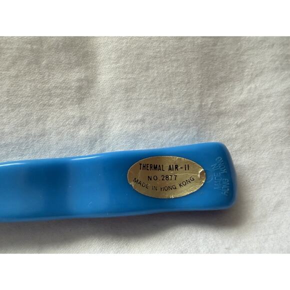 Vintage Thermal Air - ll No. 2877 Made In Hong Kong Hair Brush Blue - Picture 4 of 7